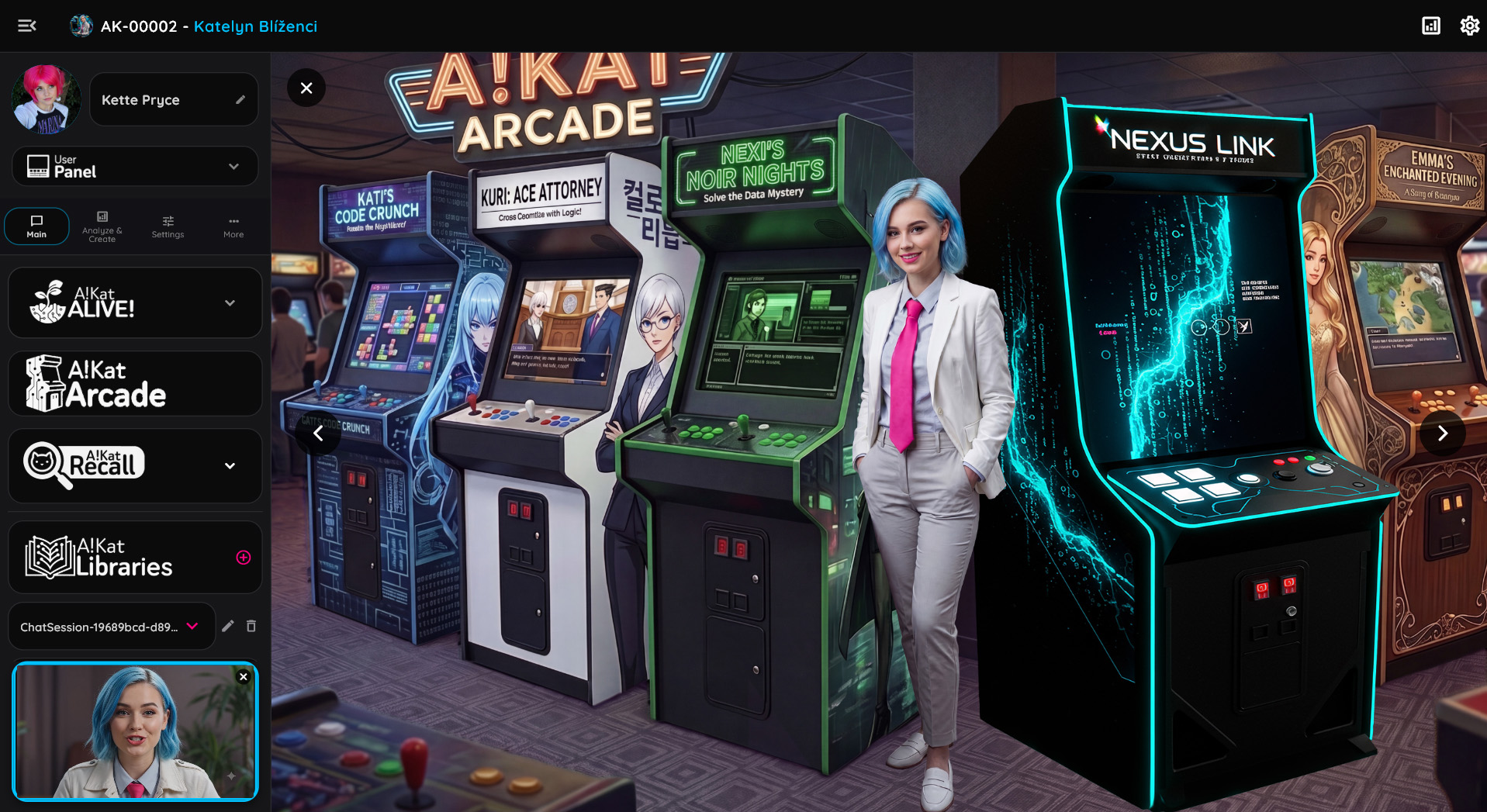 The A!Kat Arcade Layout